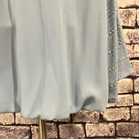 Alfani NWT Blue Studded Fully Lined Blouse Size 24W - Picture 8 of 10